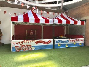 Branded Side Stalls Games including Tin Can Alley and Hook a Duck