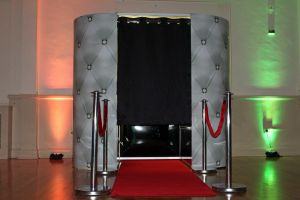 Luxury Photo Booth complete with Red Carpet and Posts