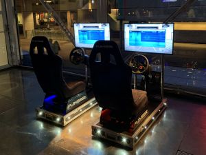 led lights on race sims